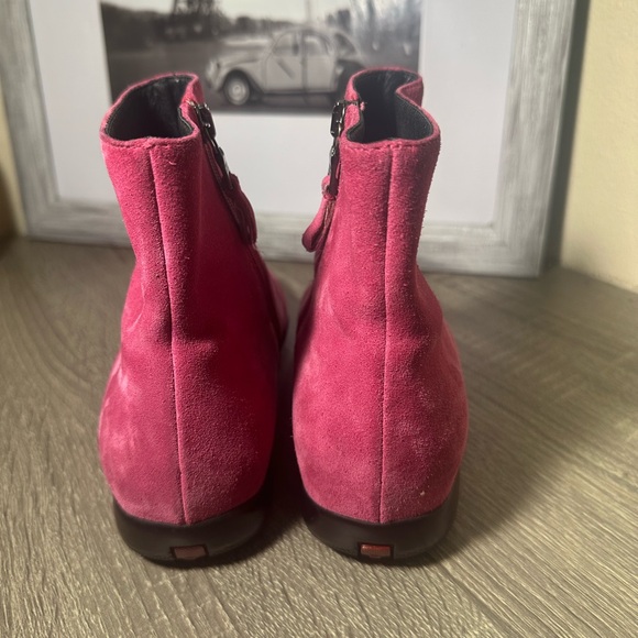 PRADA Italy Women's Linea Rossa Boots Size 38,5, Suede, Fuchsia - Picture 4 of 10